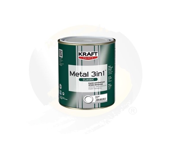 KRAFT 3:1 ΑΝΤΙΣΚΩΡΙΑΚΟ ΧΡΩΜΑ ΜΕΤΑΛΛΟΥ CLASSIC GLOSS 750ML